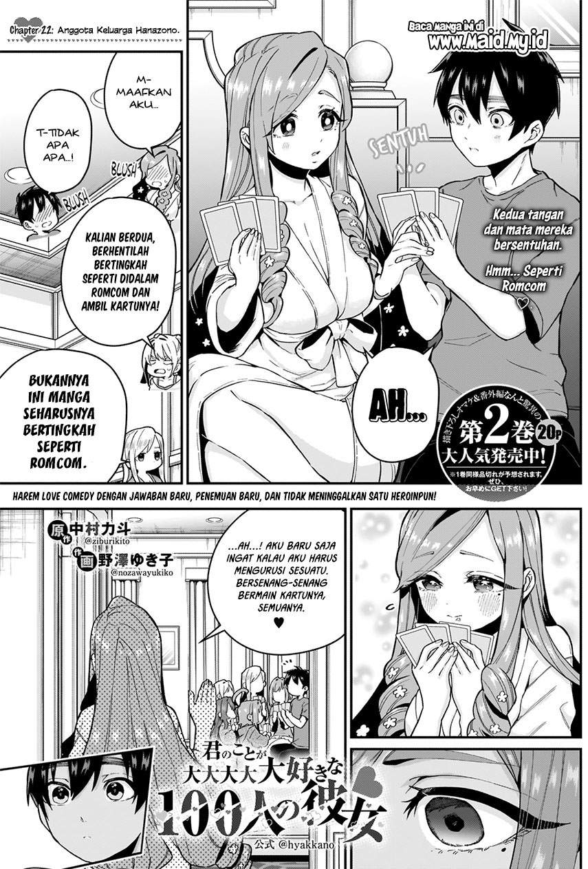Kimi no Koto ga Dai Dai Dai Dai Daisuki na 100-ri no Kanojo Chapter 22 Bahasa Indonesia